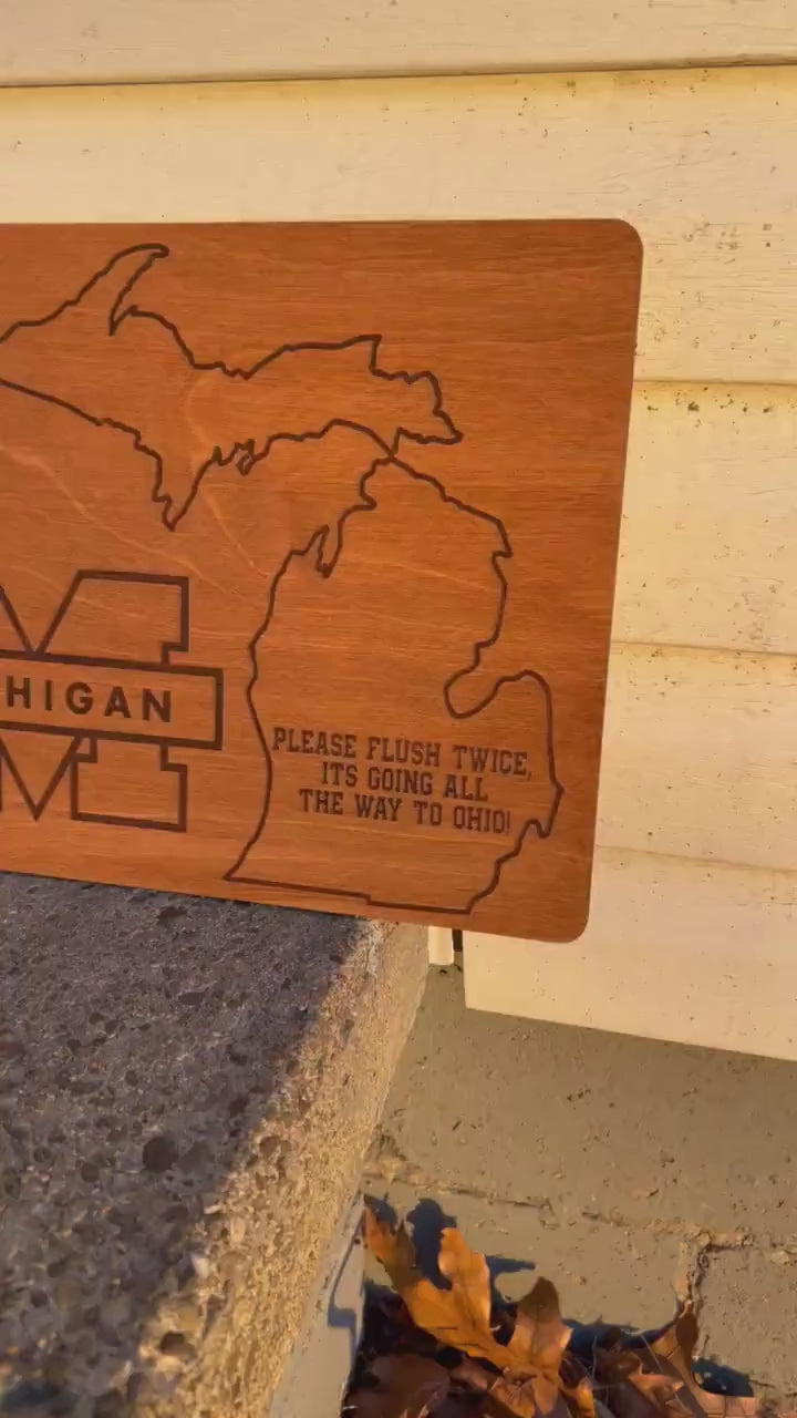 Michigan Wolverines Football Bathroom Sign
